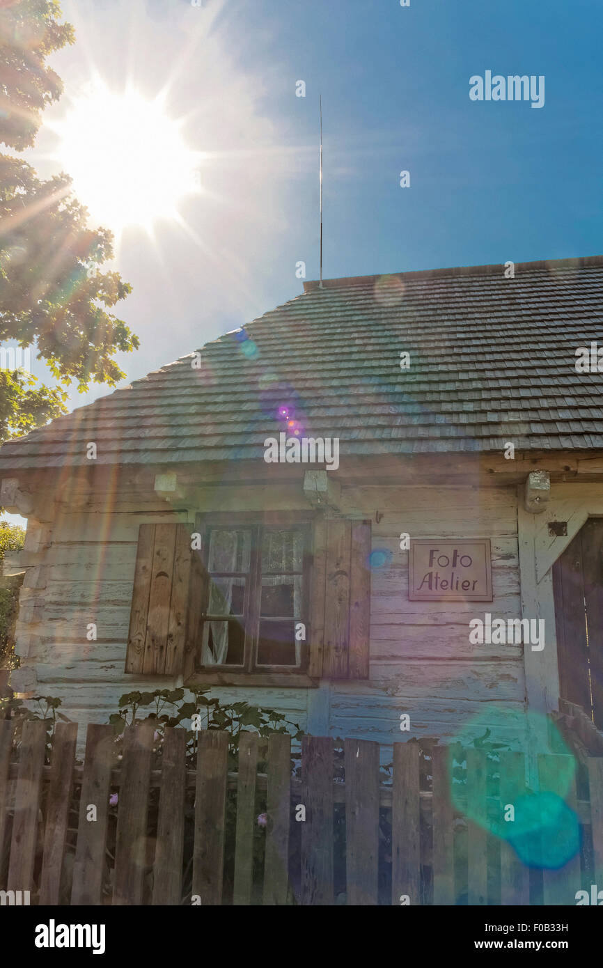 Photographic atelier in Tokarnia open-air museum, Poland Stock Photo