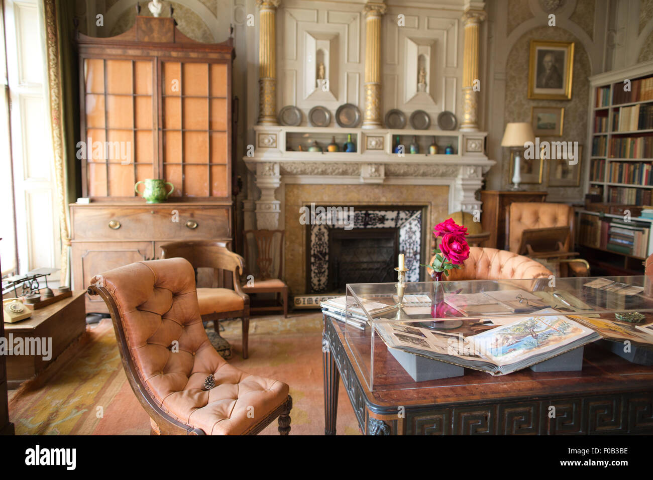 The Study Inside The New House, Built By Edward Hussey In 1837 