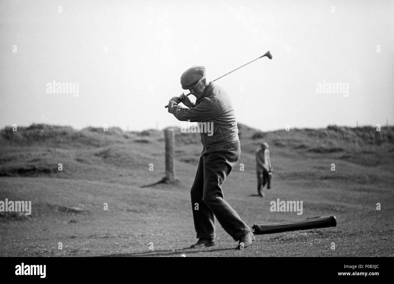 Portrait of a man playing golf Stock Photo