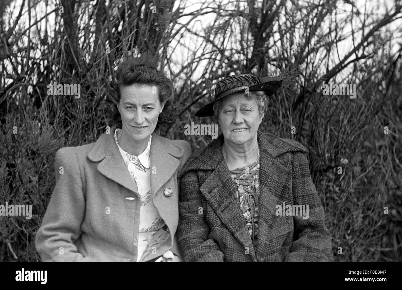 Portrait of two women Stock Photo