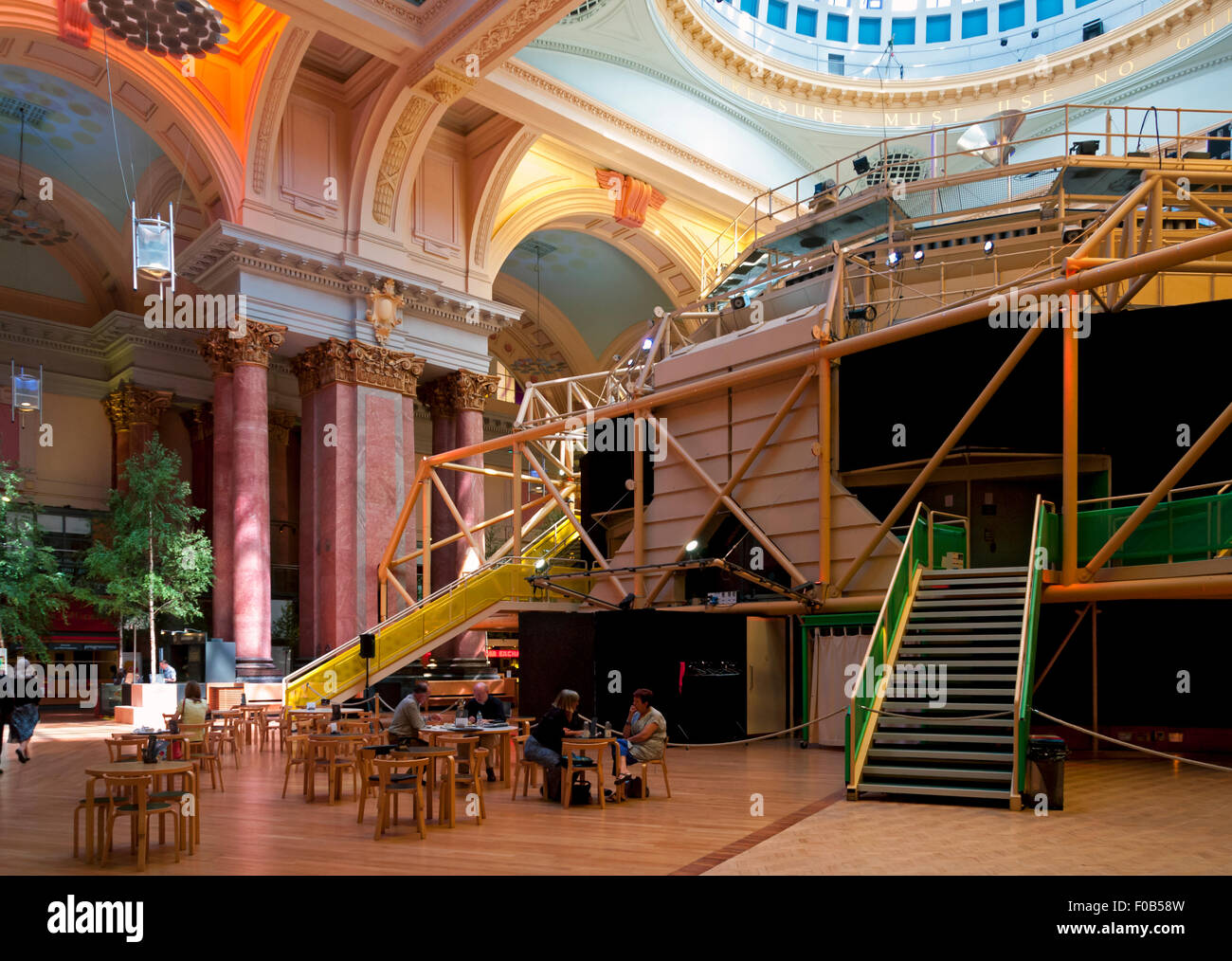 Inside the Royal Exchange building, formerly a commodity exchange, now