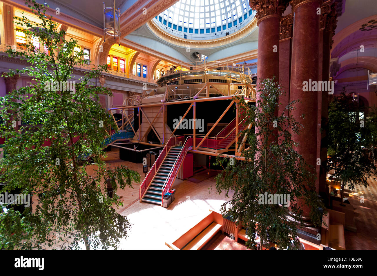 Inside the Royal Exchange building, formerly a commodity exchange, now