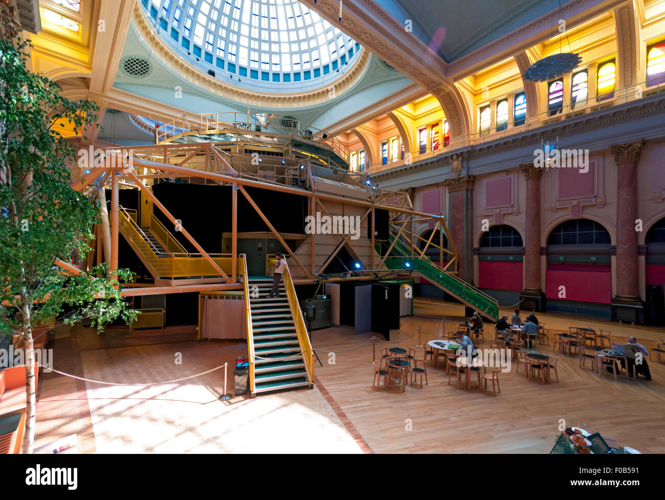Inside the Royal Exchange building, formerly a commodity exchange, now