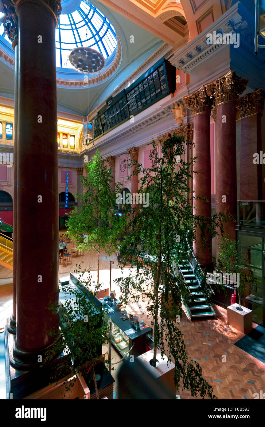 Inside the Royal Exchange building, formerly a commodity exchange, now