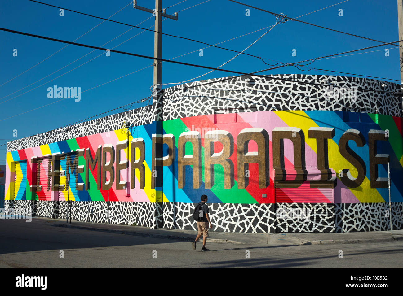 WALL MURAL WYNWOOD NEIGHBORHOOD MIAMI FLORIDA USA Stock Photo Alamy