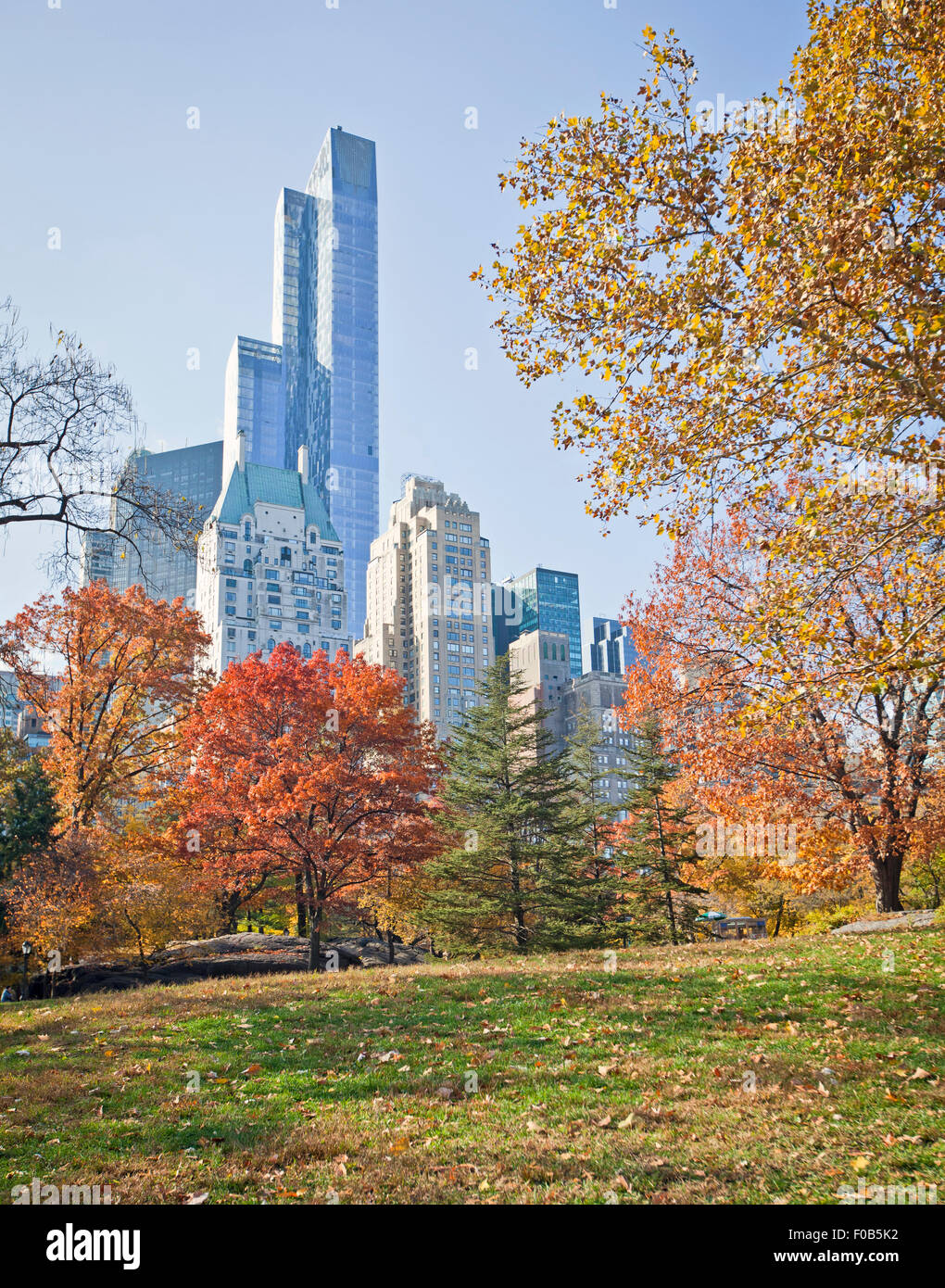 New York's Central Park in the fall Stock Photo