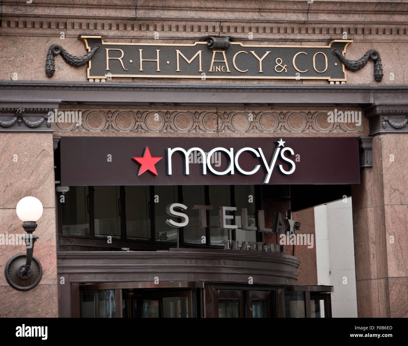 NEW YORK, USA - NOVEMBER 13th, 2014: Macy's in New York city signage on ...