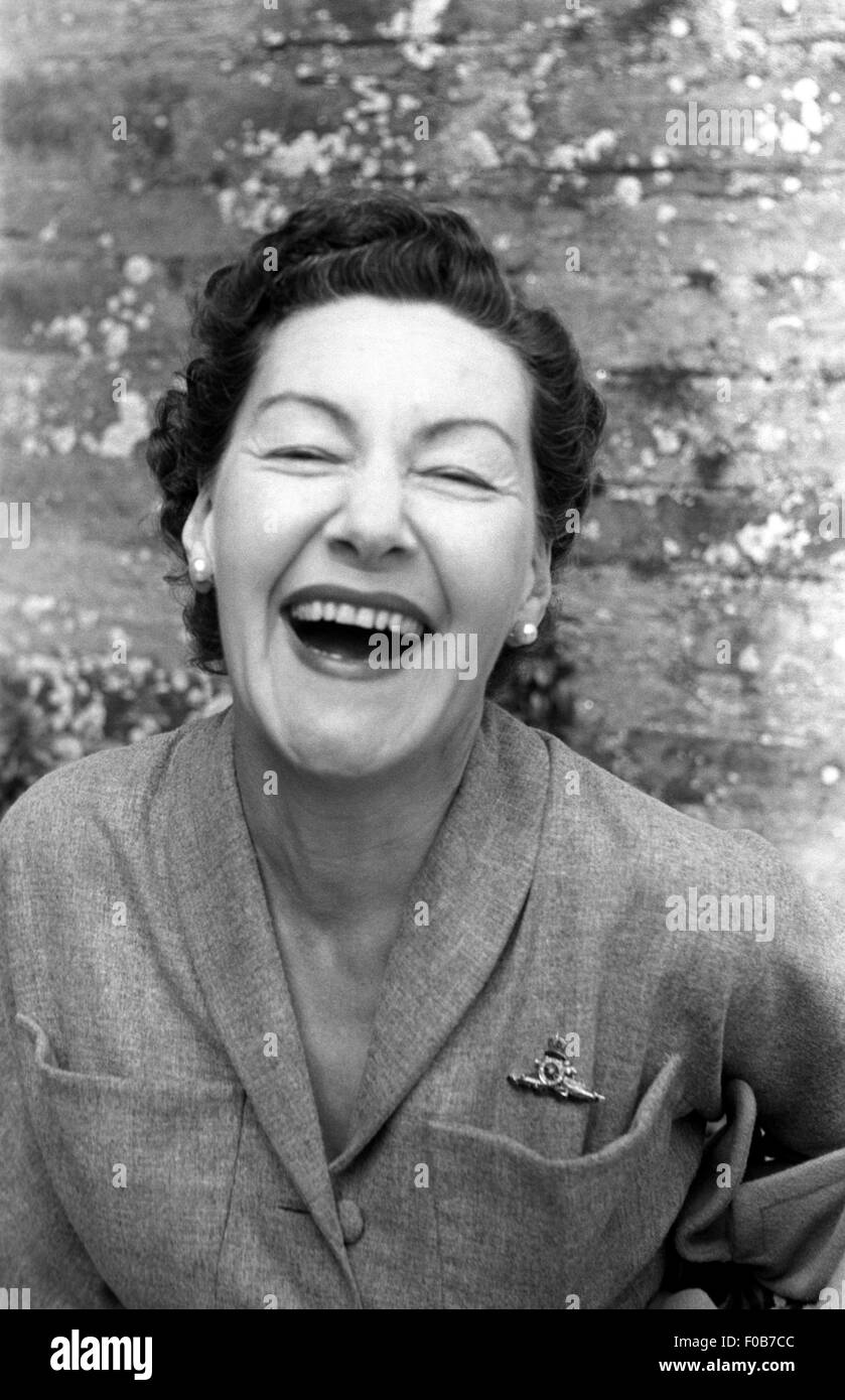 Woman laughing 1940s retro Black and White Stock Photos & Images - Alamy