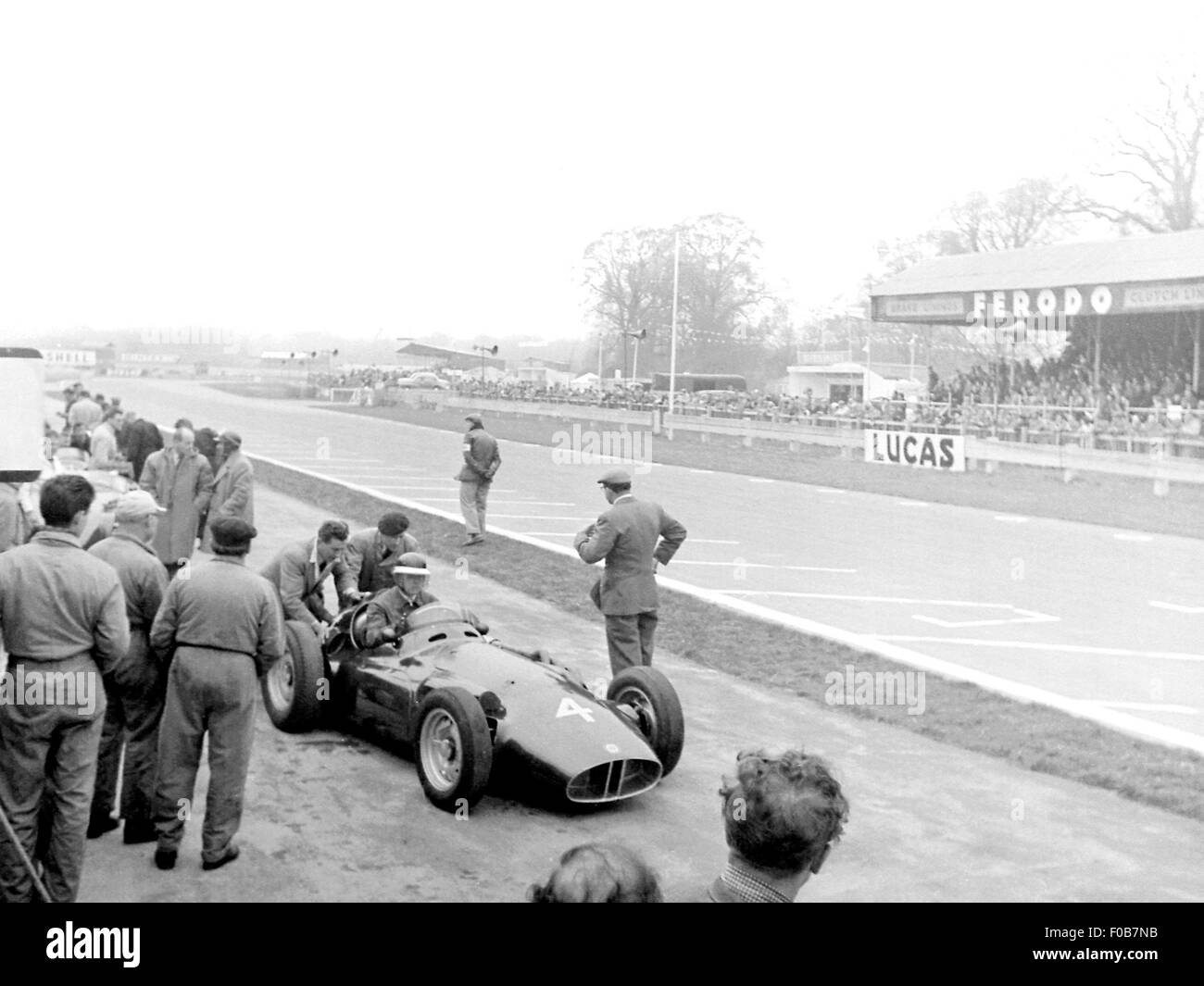 Mike Hawthorn in his BRM Stock Photo
