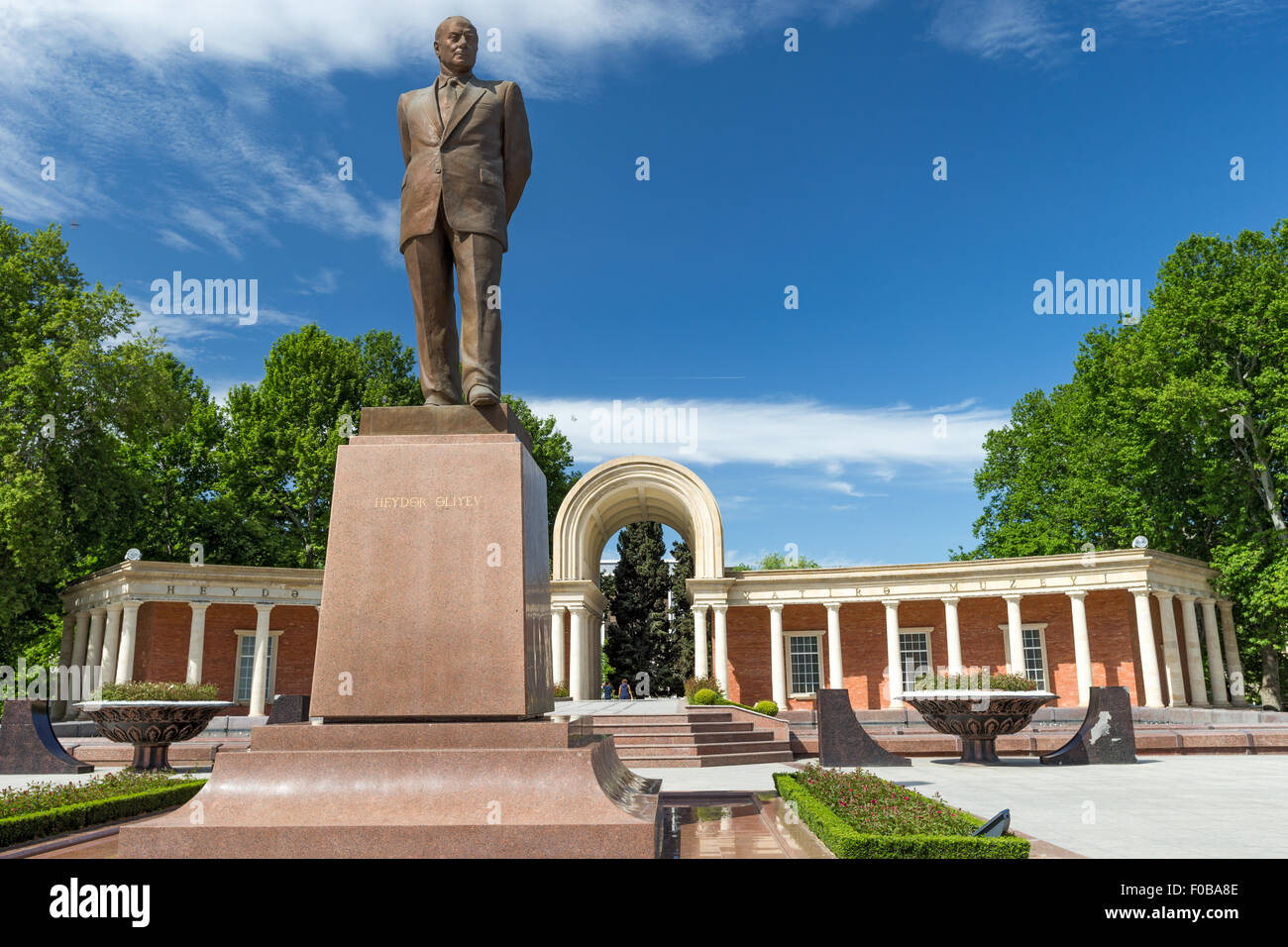 Statue of 1st President, Heydar Aliyev Memorial, Heydar Aliyev Square ...