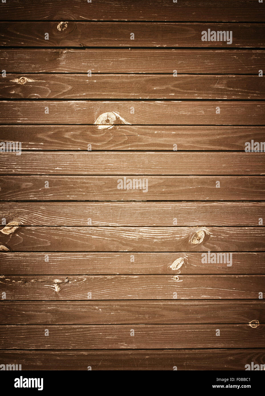 Dark wooden texture with horizontal planks, table, desk or wall surface Stock Photo