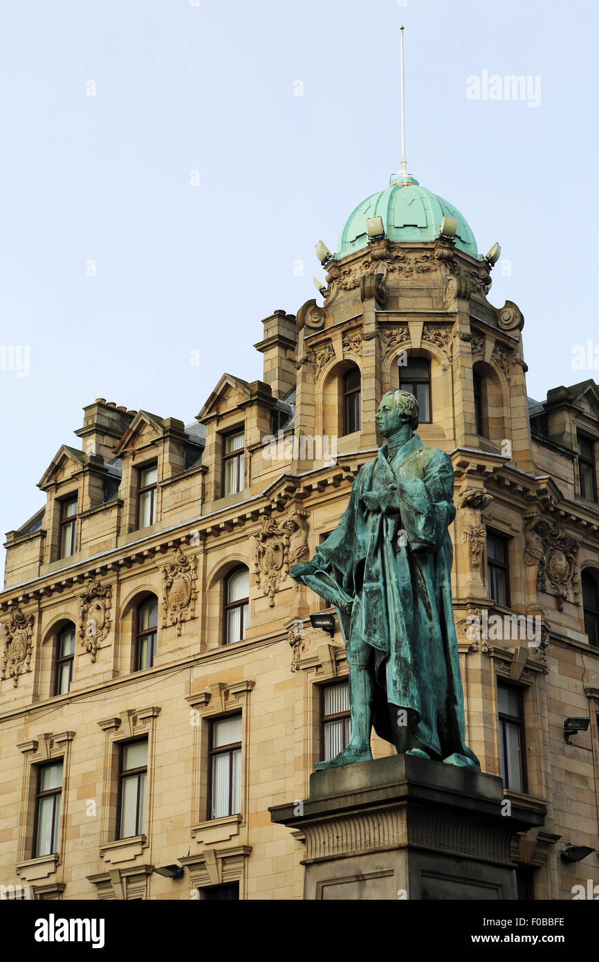 Statue of King IV in Edinburgh, Scotland. The statue stands on