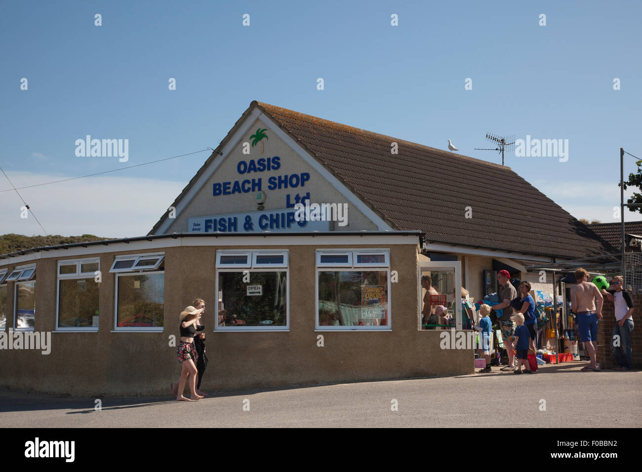 Beach shop & Fish and Chips Camber Sands beach at the village of Camber