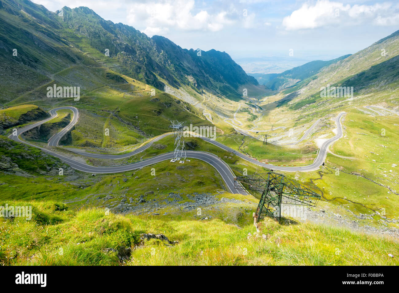 Transfagarasan road in summer time Stock Photo