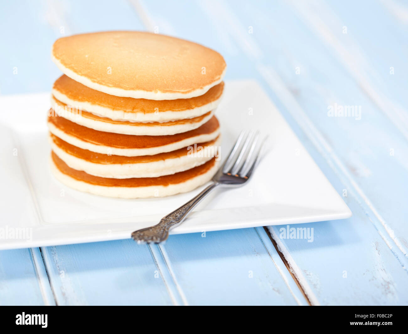 Stack of fresh pancakes Stock Photo