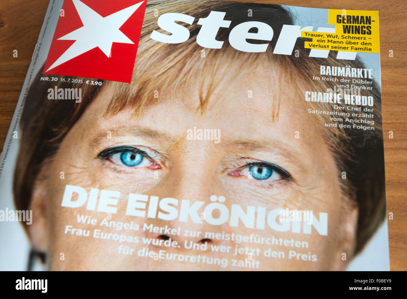 German chancellor Angela Merkel on the front cover of Stern magazine