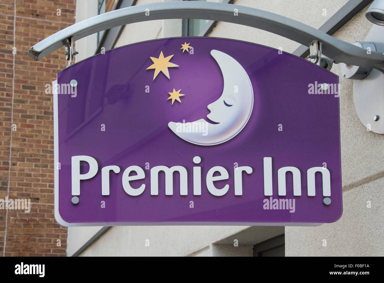 Premier Inn sign, Islington High Street, Islington, London Borough of Islington, Greater London, England, United Kingdom Stock Photo