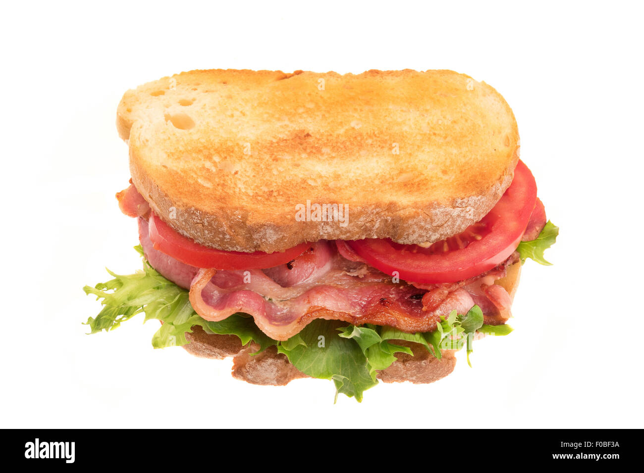 Toasted BLT sandwich - studio shot with a white background Stock Photo