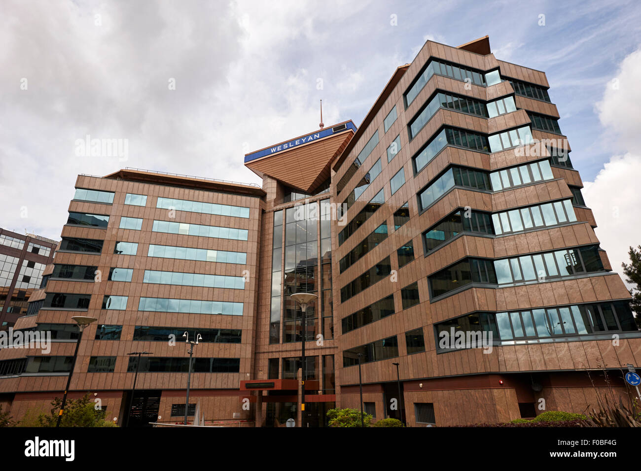 the wesleyan building in new financial district of Birmingham UK Stock Photo
