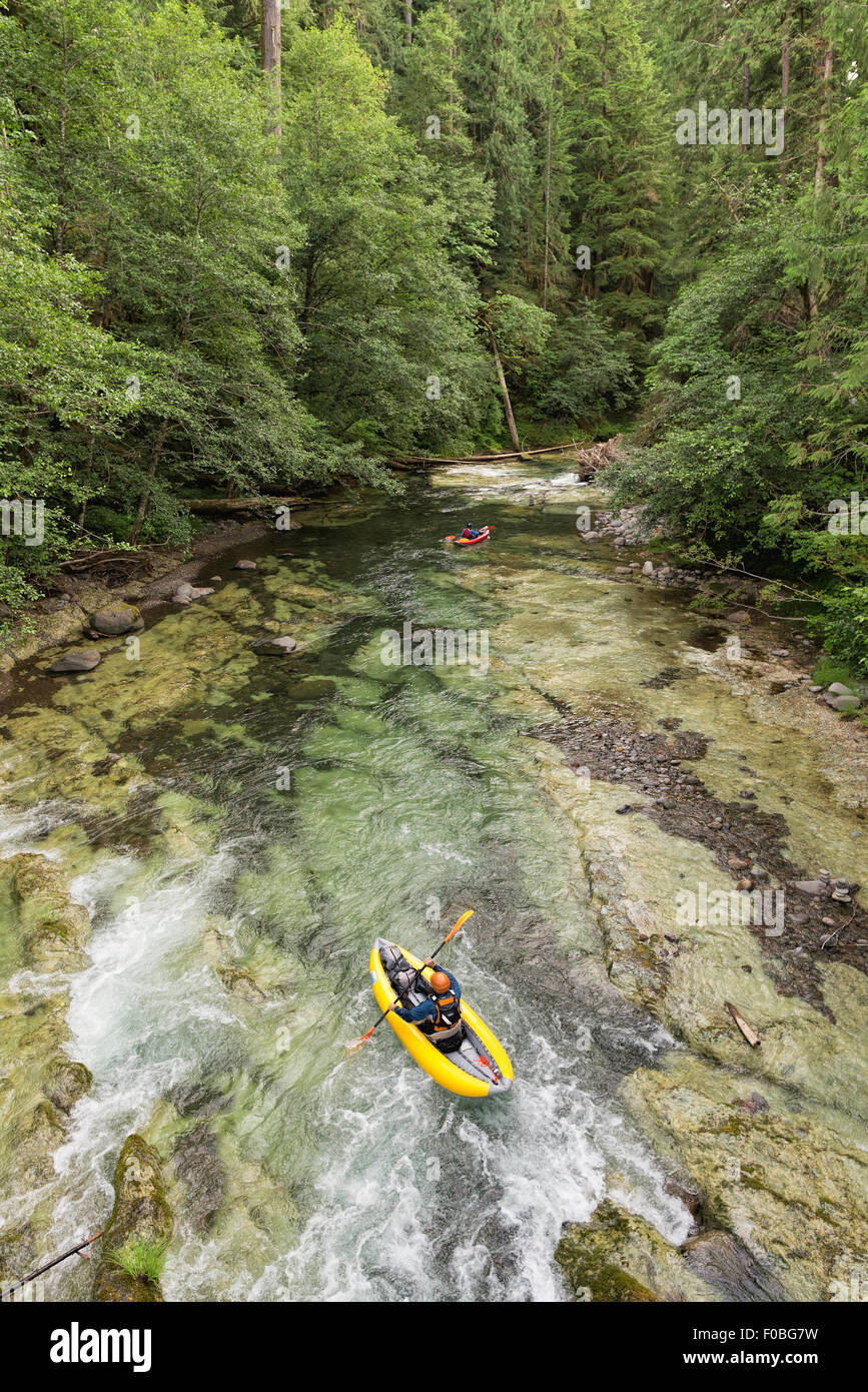 Paddling Salmon Creek, Oregon Stock Photo Alamy