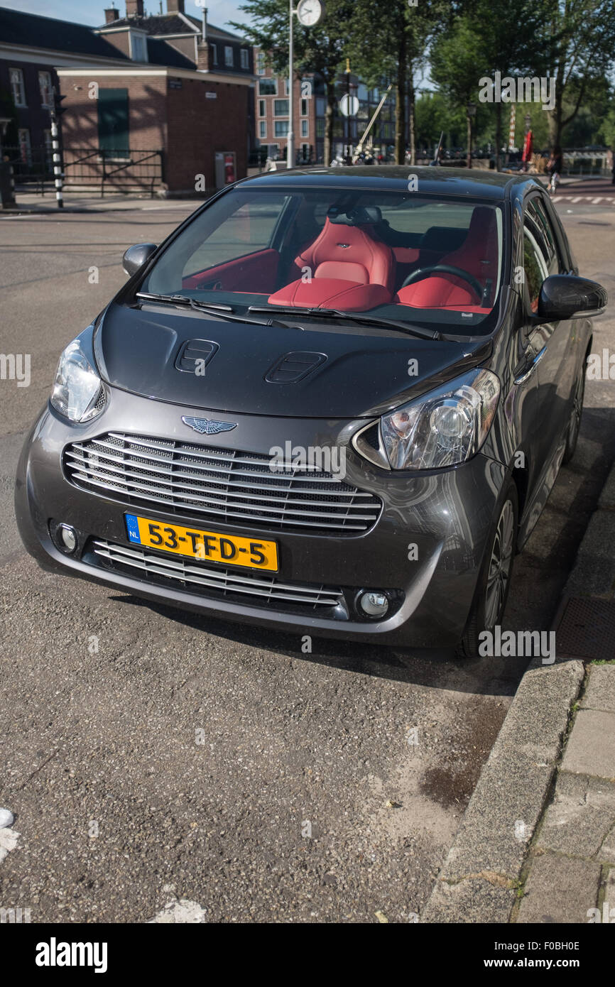 An Aston Martin Cygnet city car on the street in Amsterdam Stock Photo