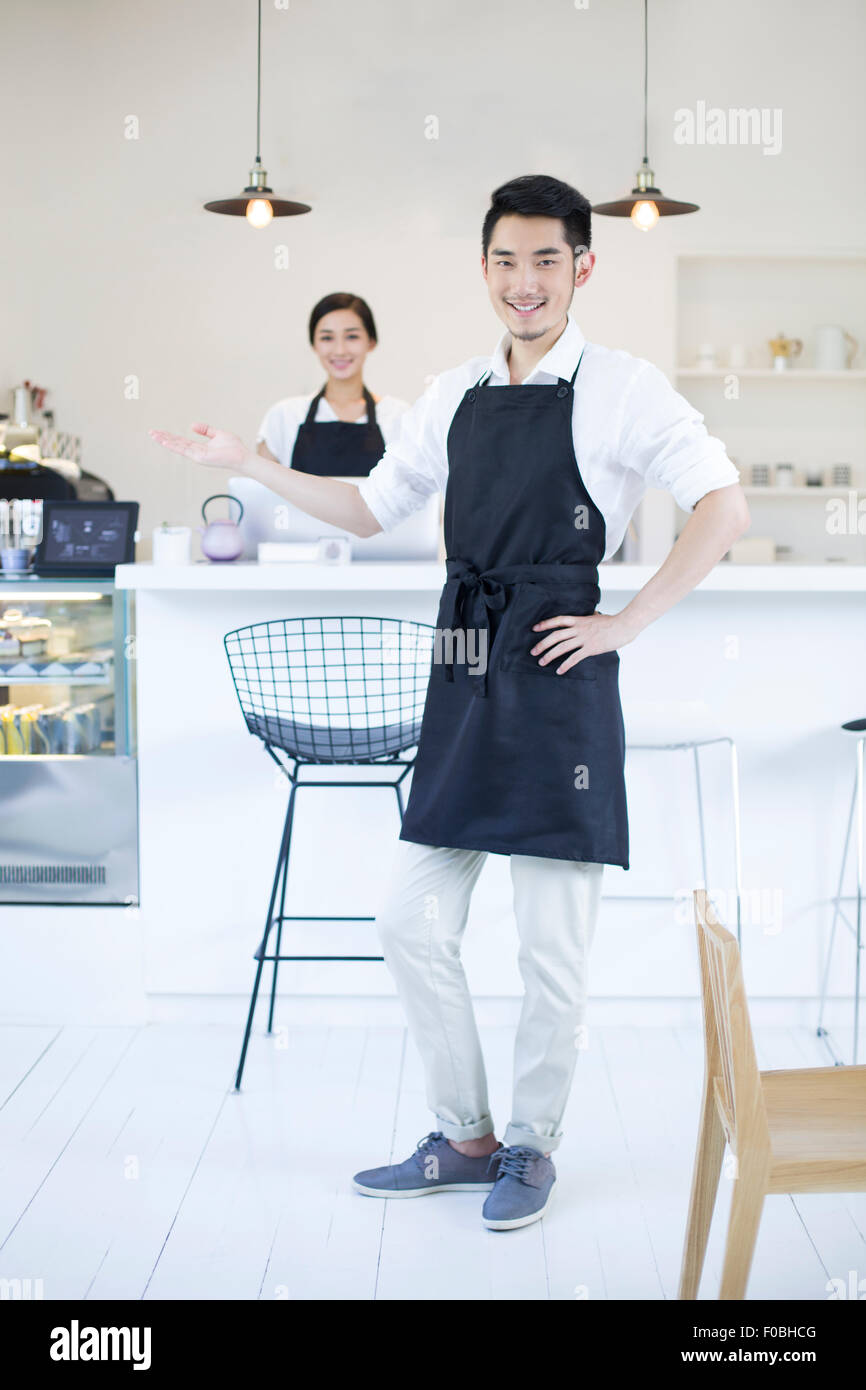 Coffee shop owner Stock Photo Alamy