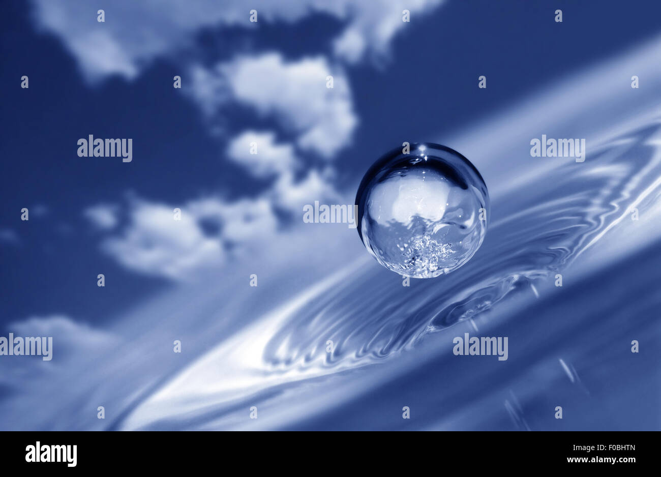 water splash on sky background Stock Photo