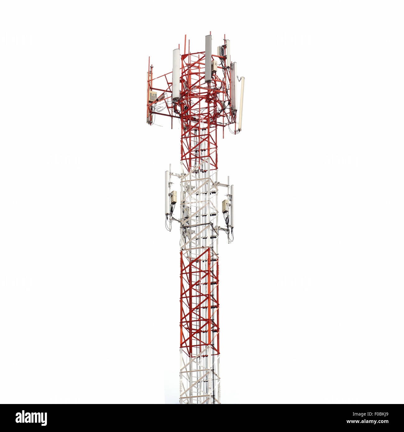 telecommunication tower isolated on white background Stock Photo