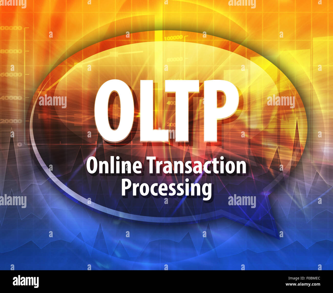 Speech bubble illustration of information technology acronym abbreviation  term definition OLTP Stock Photo - Alamy
