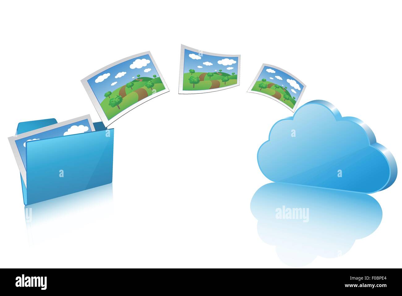 Upload documents to cloud Stock Vector