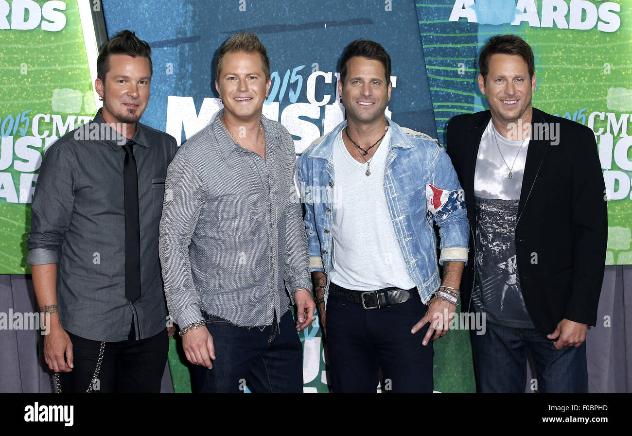 2015 CMT Music Awards at the Bridgestone Arena - Arrivals  Featuring: Parmalee Where: Nashville, Tennessee, United States When: 10 Jun 2015 Stock Photo