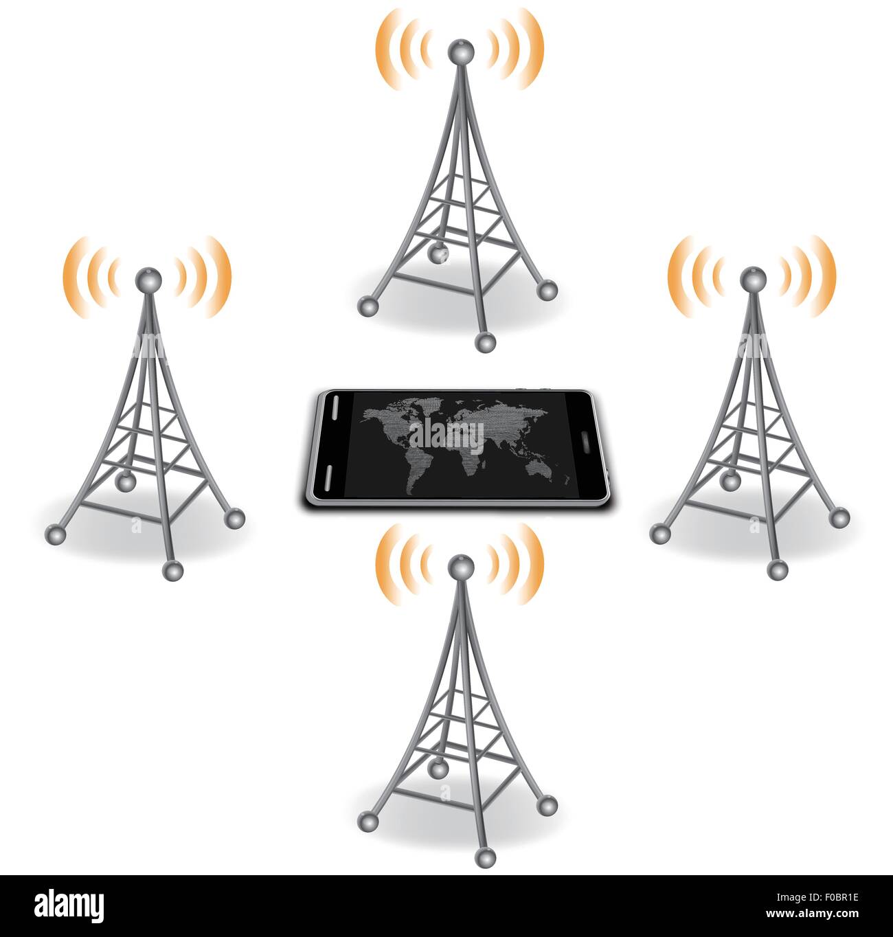 Smart phone application icons Stock Vector