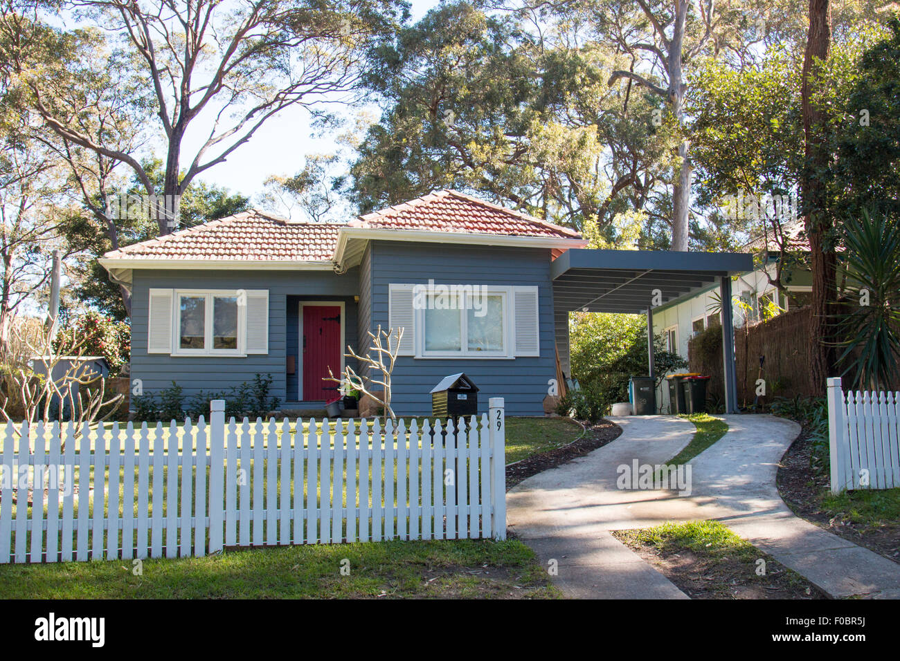 traditional detached cottage home house in Avalon beach on Sydney northern beaches,new south wales,Australia Stock Photo