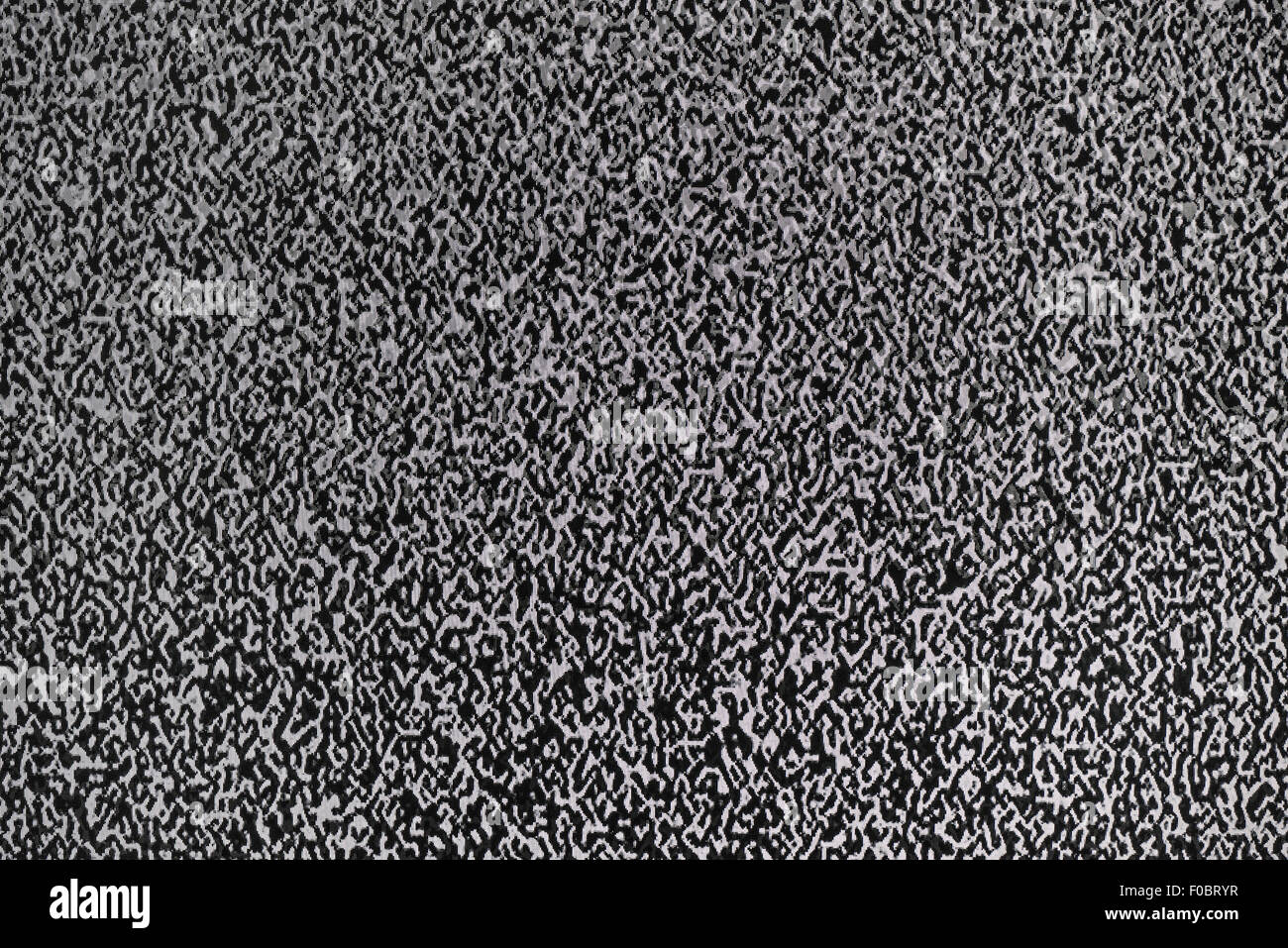 Television static noise, broadcast fail, TV noise and snow Stock Photo