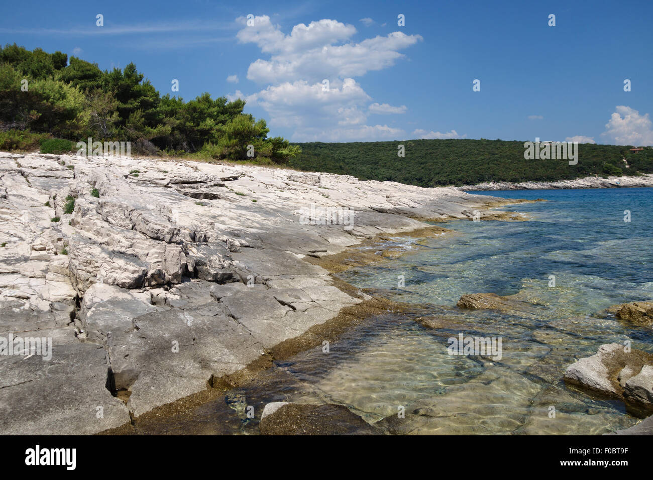 Istria, Croatia. The mostly undeveloped eastern coast near Duga Uvala Stock Photo