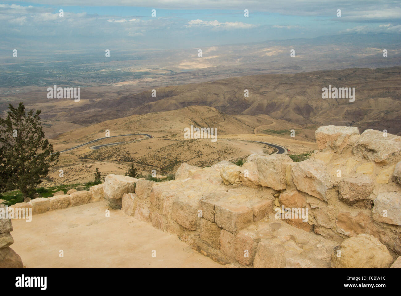 Landscape from Nebo mount, Jordan. Promise land Stock Photo
