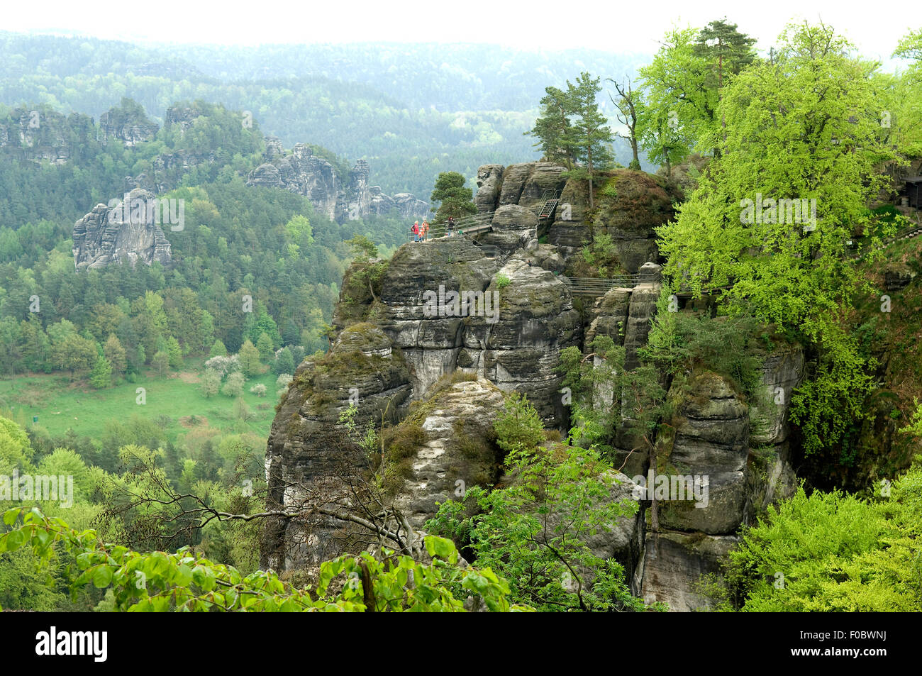 Elbsandsteingebirge, Elbe, Fluss, Sandstein, Stock Photo