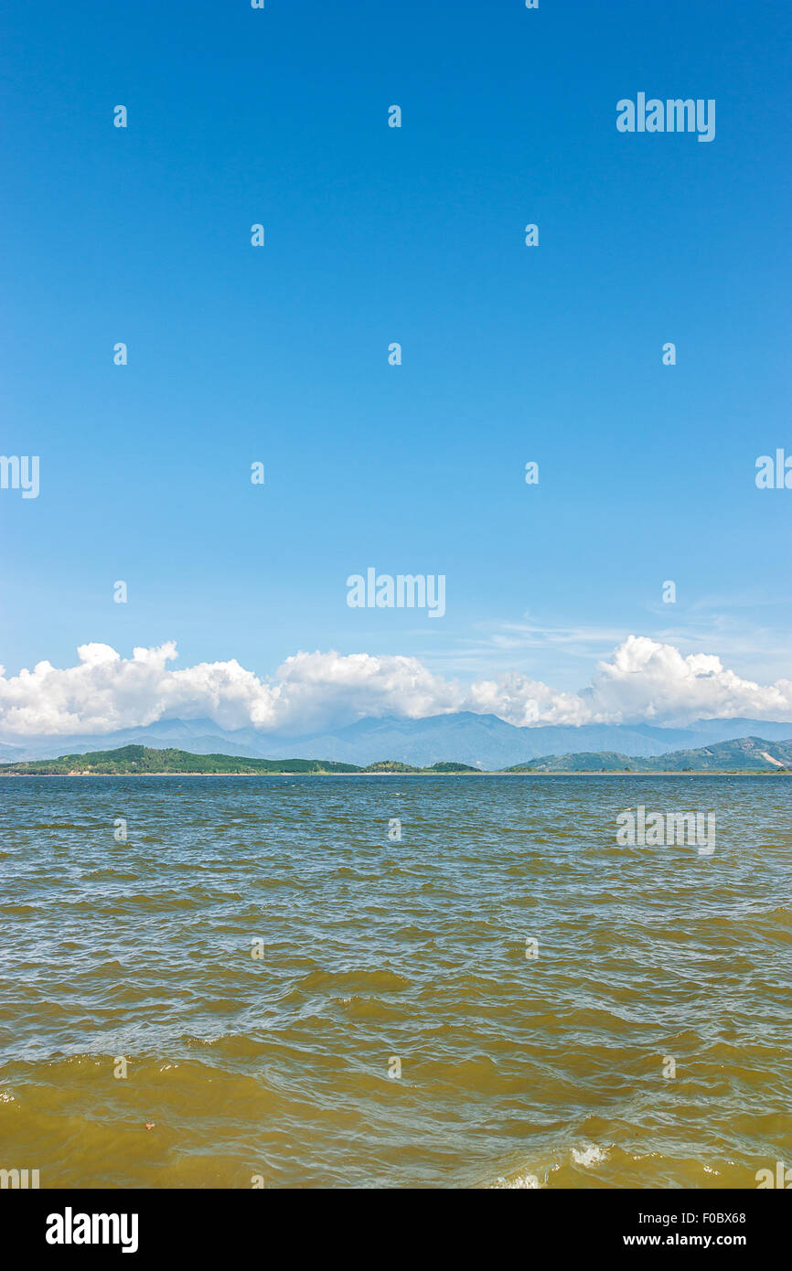 Image of river and blue sky design for background Stock Photo - Alamy
