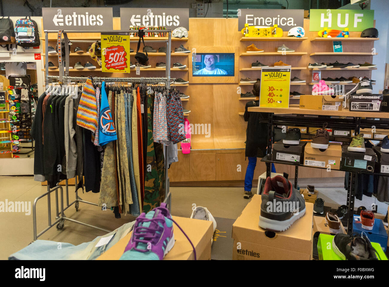 Paris, France, View, Inside, Men's Sports Clothes, Shoes, B.H.V. Department  Store, fast fashion, Sporting goods Stock Photo - Alamy