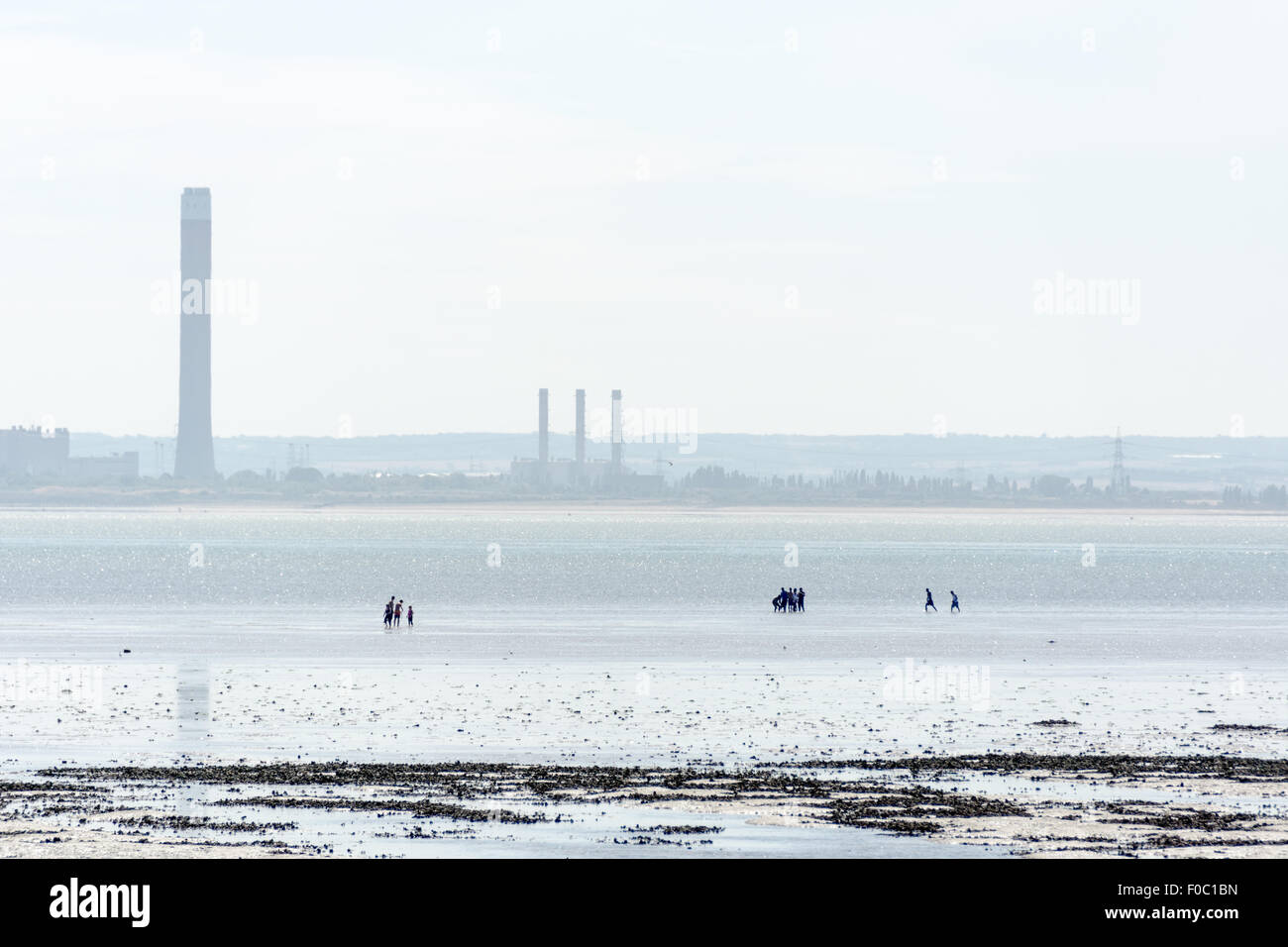 Grain Power Station seen from Southend-on-Sea Stock Photo