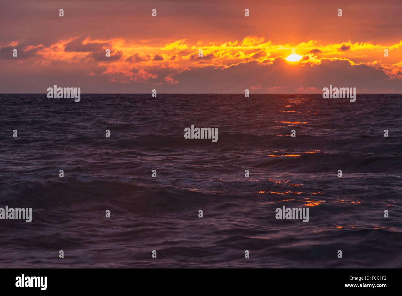 Sea beach on sunset time Stock Photo