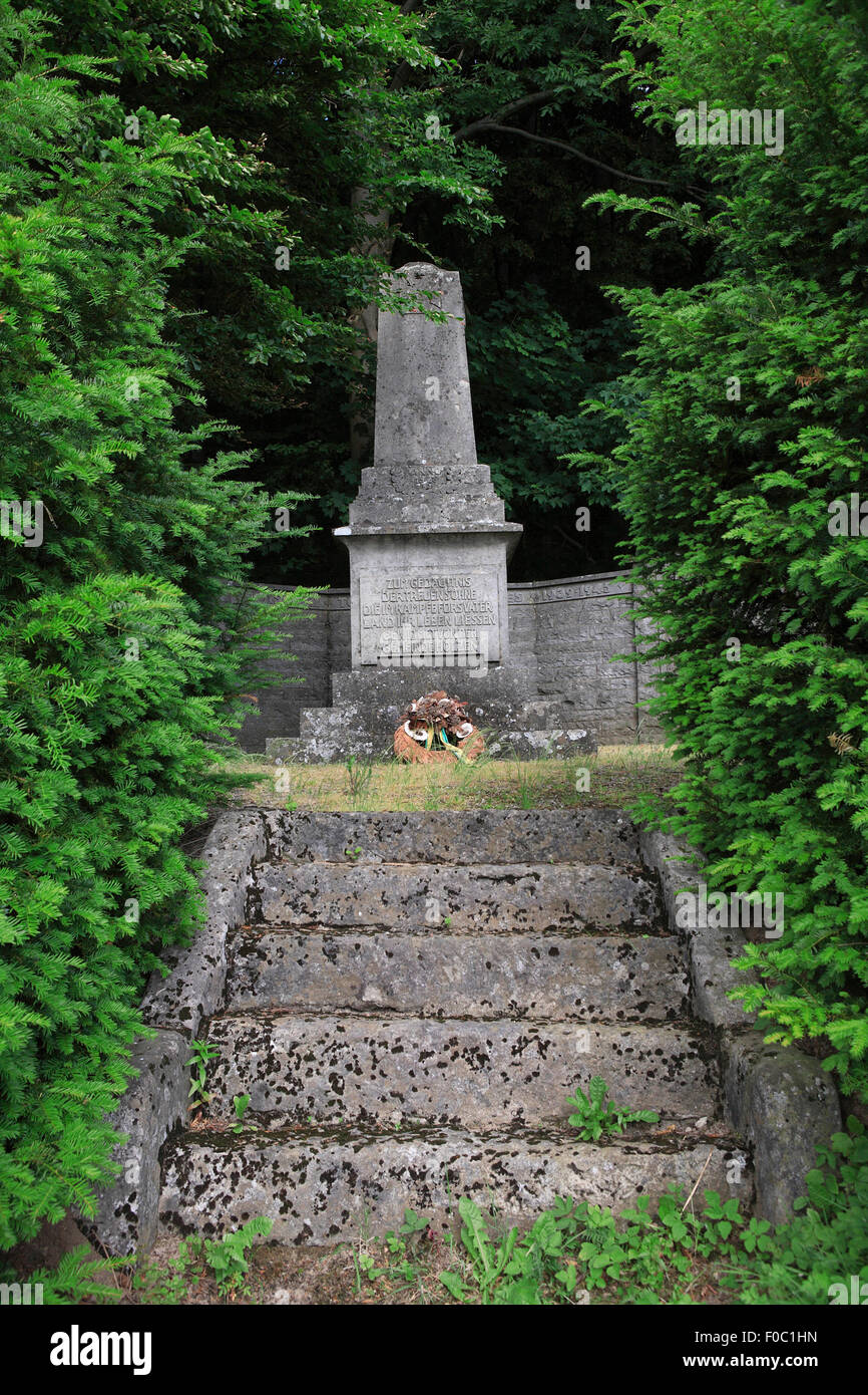 war memorial. holzen, lower saxony, germany, europe Stock Photo