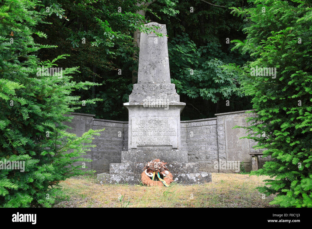war memorial. holzen, lower saxony, germany, europe Stock Photo