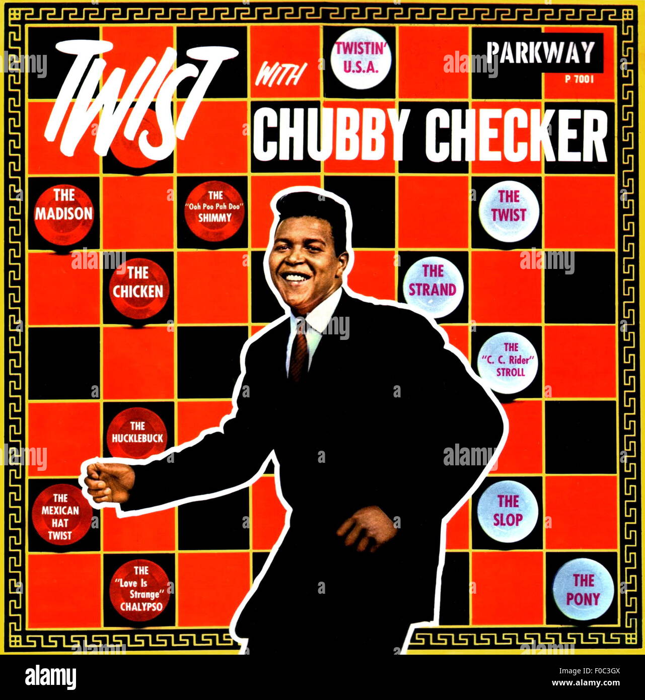 music, records, 'Twist with Chubby Checker', by Chubby Checker, cover, Parkway Records, Philadelphia, 1960, Additional-Rights-Clearences-Not Available Stock Photo