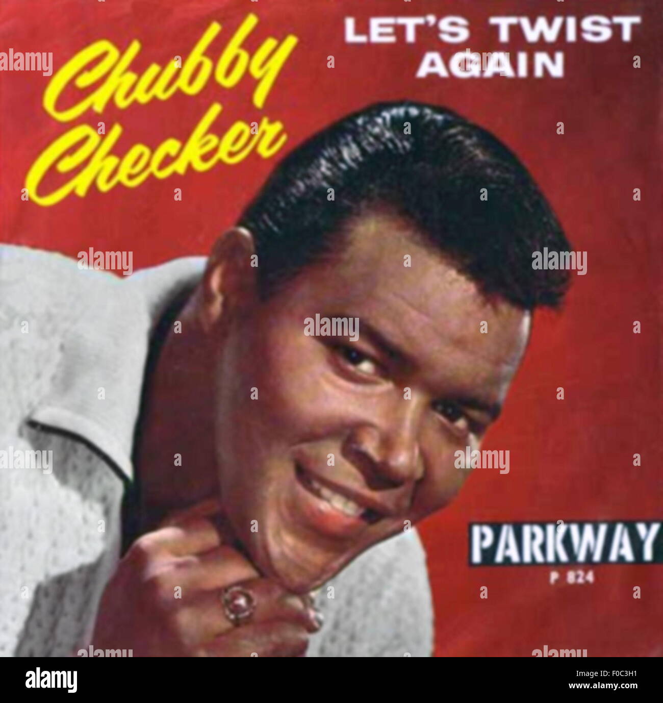 music, records, 'Let's Twist Again', by Chubby Checker, cover, Parkway Records, Philadelphia, 1960, Additional-Rights-Clearences-Not Available Stock Photo