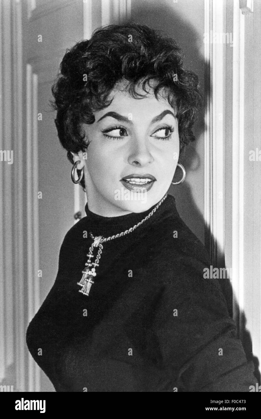 Lollobrigida, Gina, * 4.7.1927, Italian actress, portrait, picture postcard, 1950s, Stock Photo