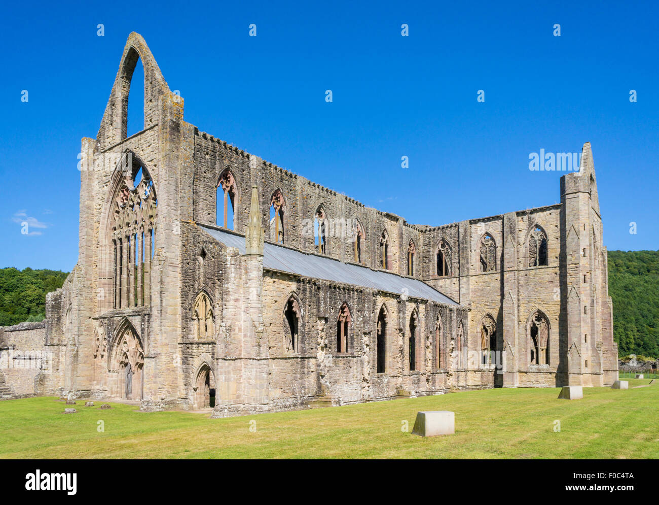 Tintern Abbey, Tintern, Wye Valley, Monmouthshire, Wales, UK, EU, Europe Stock Photo