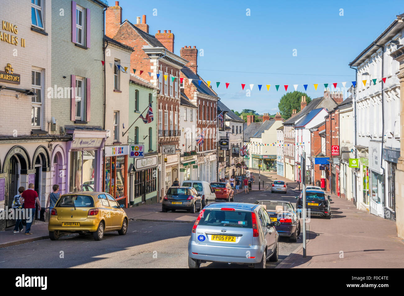Ross on Wye town centre, River Wye Valley, Herefordshire,  England, UK, EU, Europe Stock Photo