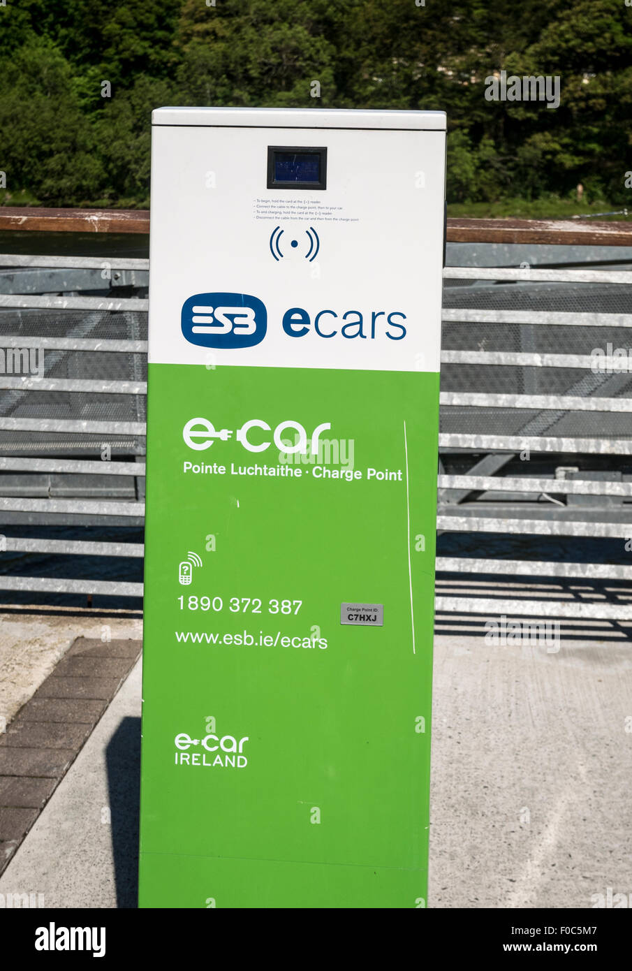 Electric car recharging point Donegal Ireland Stock Photo Alamy