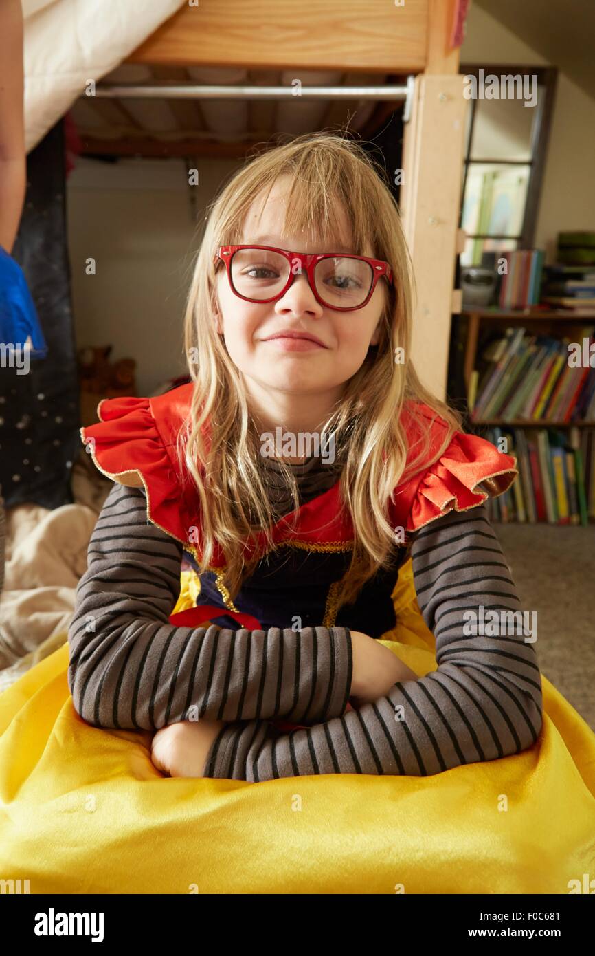 Portrait of young girl in fancy dress costume Stock Photo
